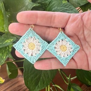 Handcrafted Floral Crochet Earrings